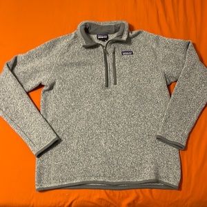 Women's Large Gray Patagonia Better Sweater Quarter-Zip